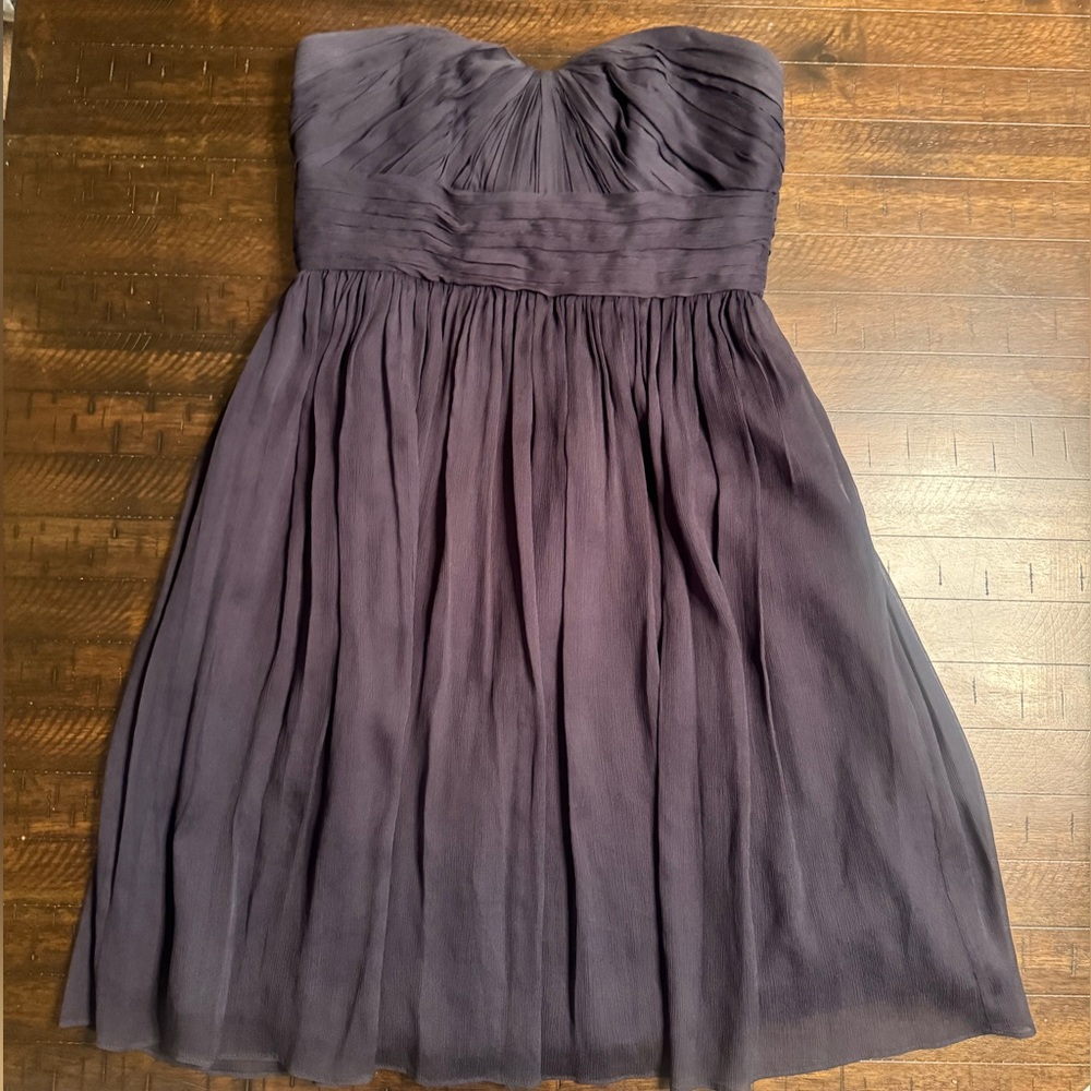 J. Crew Strapless Bridesmaid Dress in Navy